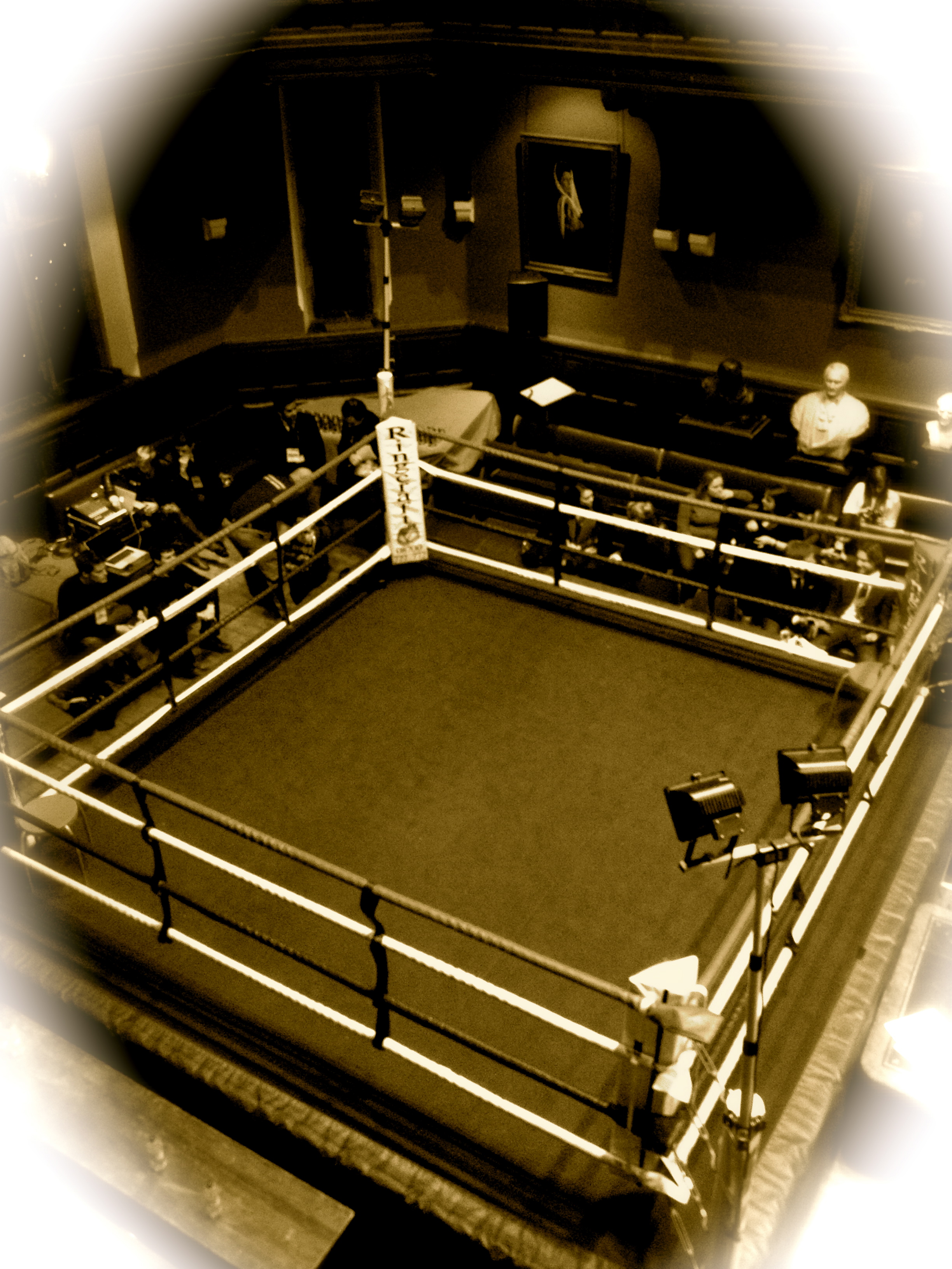 Boxing ring in the Oxford Union