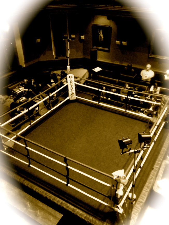 Boxing ring in the Oxford Union