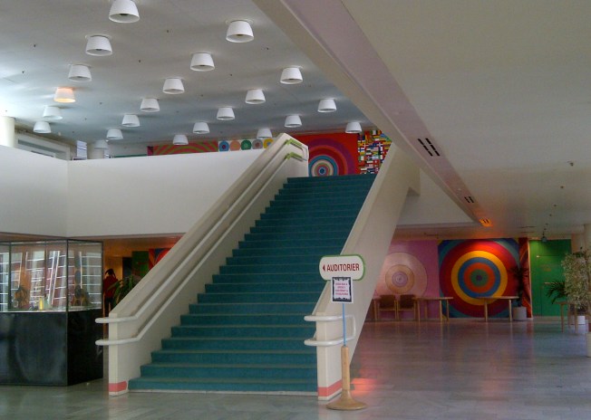 Part of the entrance foyer of Herlev Hospital in Denmark