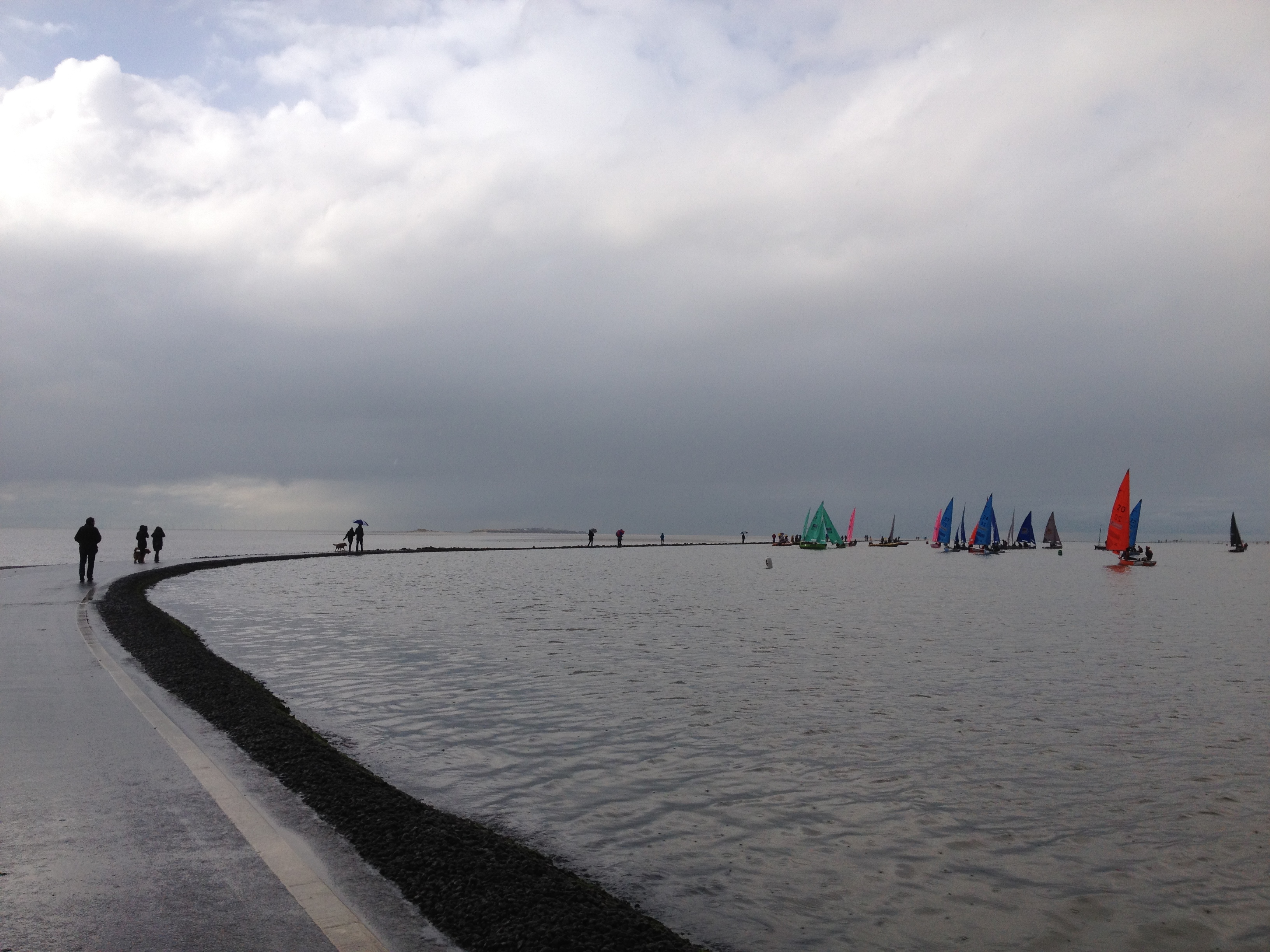 Team racing on the Marine Lake in West Kirby, England