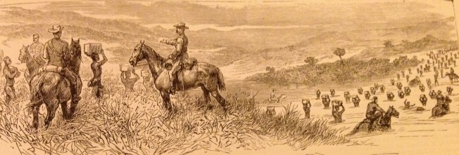 Crossing the Buffalo River (illustration from The Graphic 1879)
