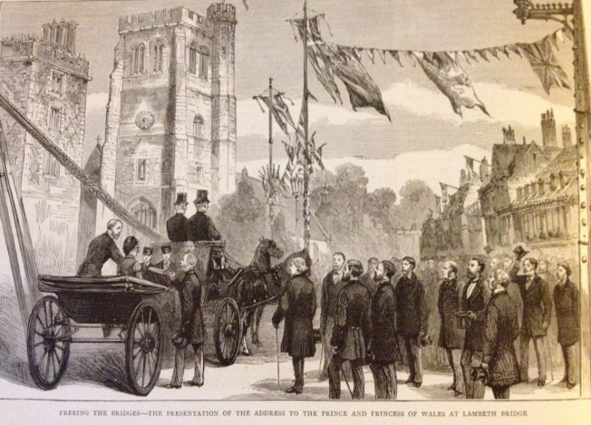 Freeing the bridges - the Prince and Princess of Wales at Lambeth Bridge