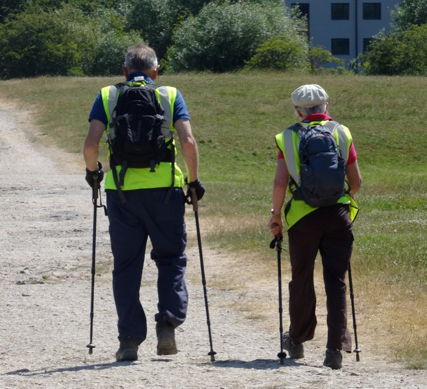 Tom and Jane Benyon (ZANE) on the final stretch of their 2013 walk into Oxford