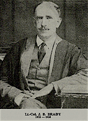 1925 - 1930 Lt Col J B Brady Headmaster of Milton College, Bulawayo 
