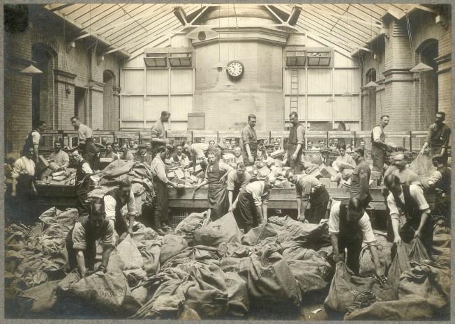 The 'in-box' at the Post Office (Photograph: Royal Mail courtesy of British Postal Museum & Archive)