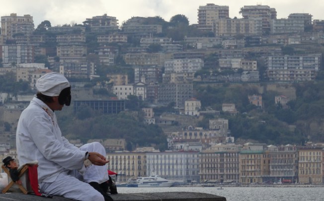 Pulcinella on the lungomare in Naples