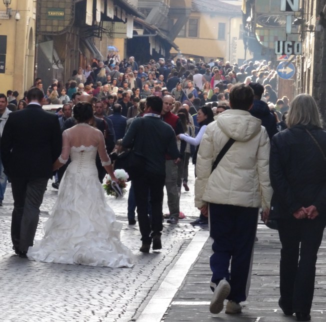 A bride on the Ponte Vecchio