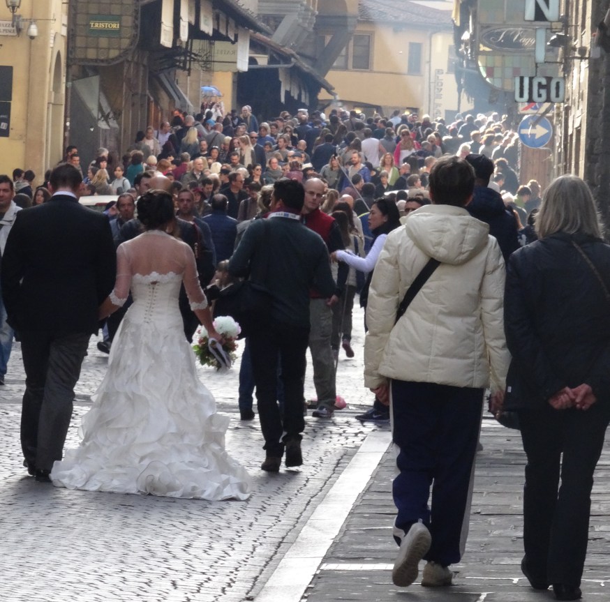 A bride on the Ponte Vecchio