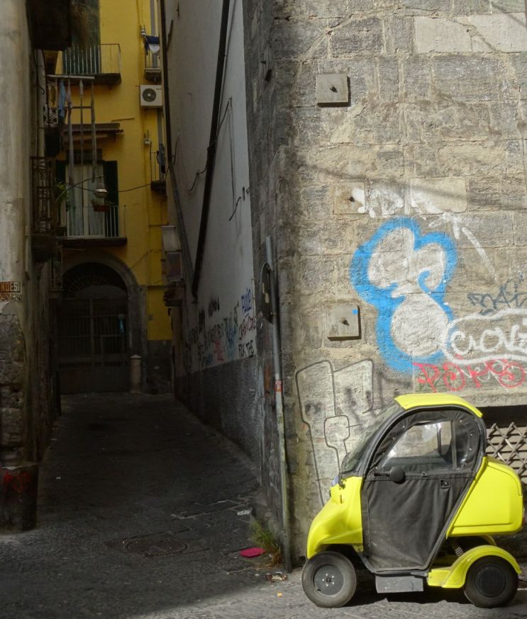 A postal van in Naples