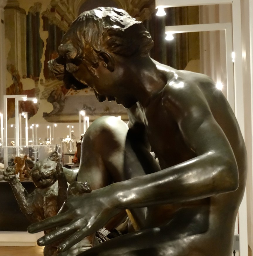 Cat and mouse by Gesualdo Gatti (1856? - 1893?)