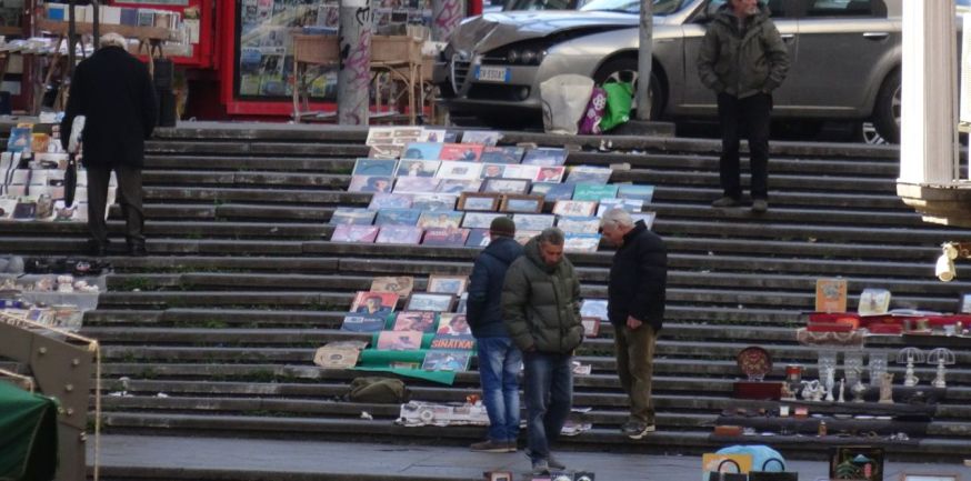 Post office steps in Naples
