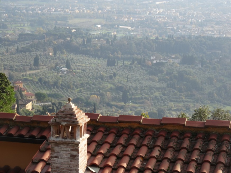 View over a rooftop in Fiesole