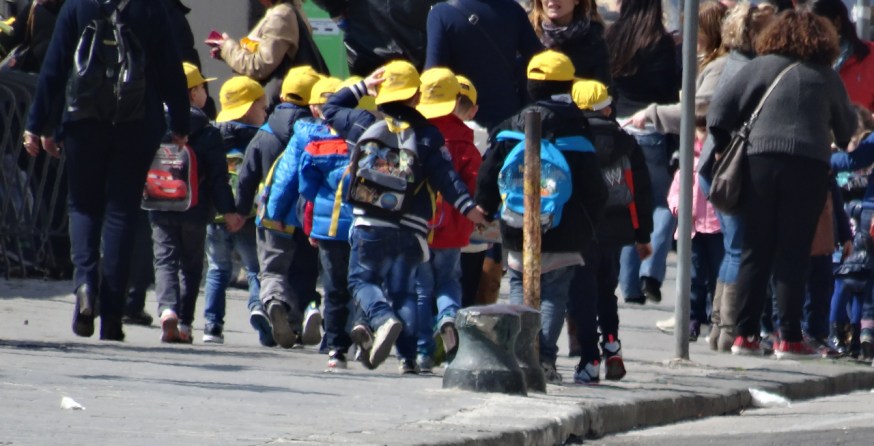 Visitors in Naples for the Pope
