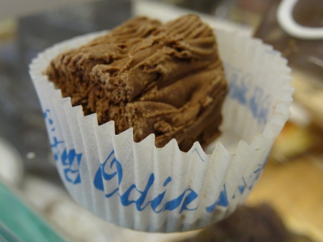 A mouthful of Gay-Odin 'foresta' chocolate