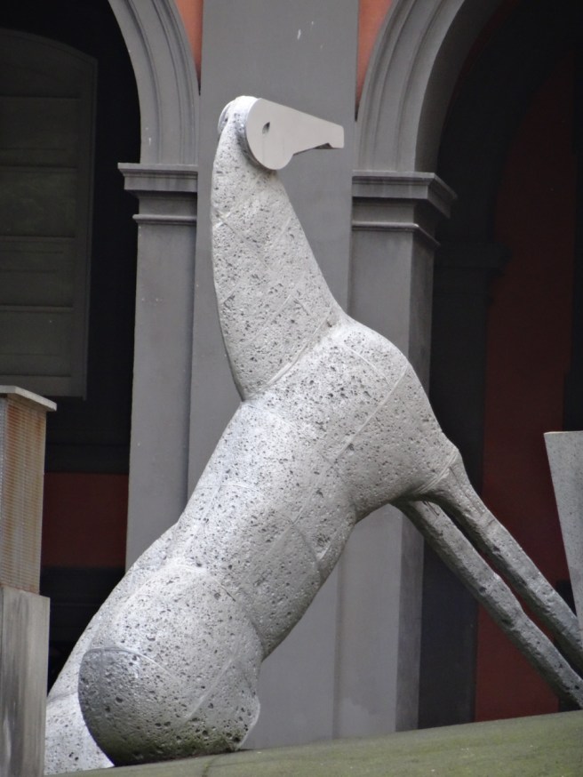 "Prova d'orchestra" - by Mimmo Paladrino in the Giardino Romantico di Palazzo Reale in Naples