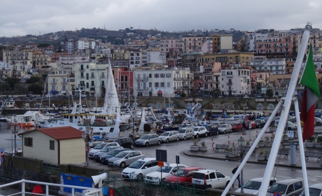 Busy ferry port of Pozzuoli