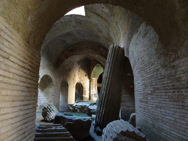 In amongst the "dust and shadows" in the Anfiteatro Flavio in Pozzuoli