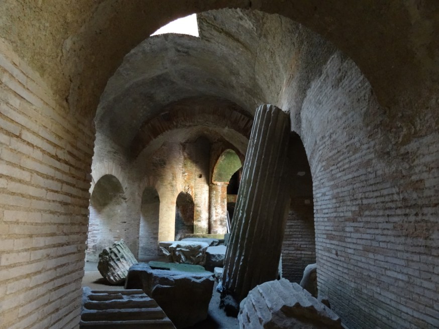 In amongst the "dust and shadows" in the Anfiteatro Flavio in Pozzuoli
