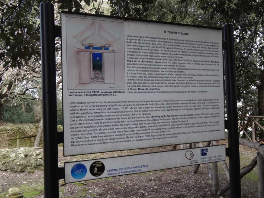 Information on the Temple of Diana, Cuma