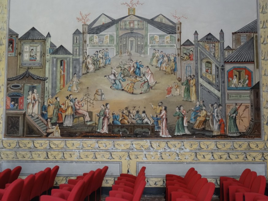 Detail from the Chinese room in the palazzo in Portici