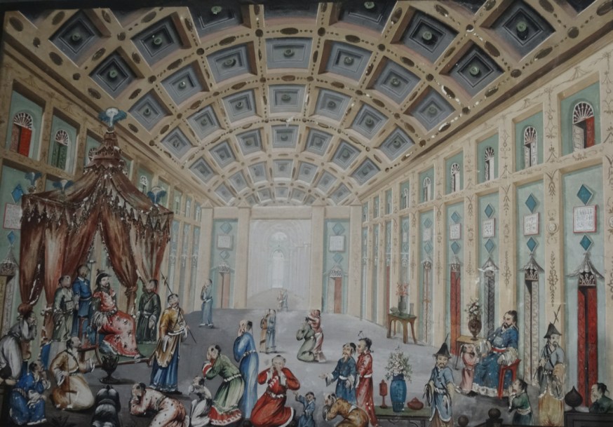 Detail from the Chinese room in the palazzo in Portici