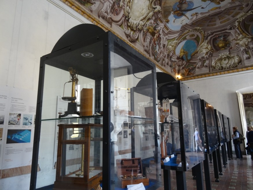 Agricultural display cases in the Palazzo Reale di Portici