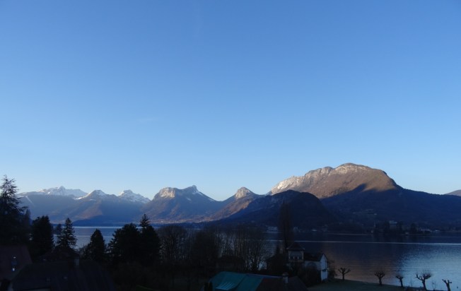 The dawn from our balcony in the Hotel Beau Site