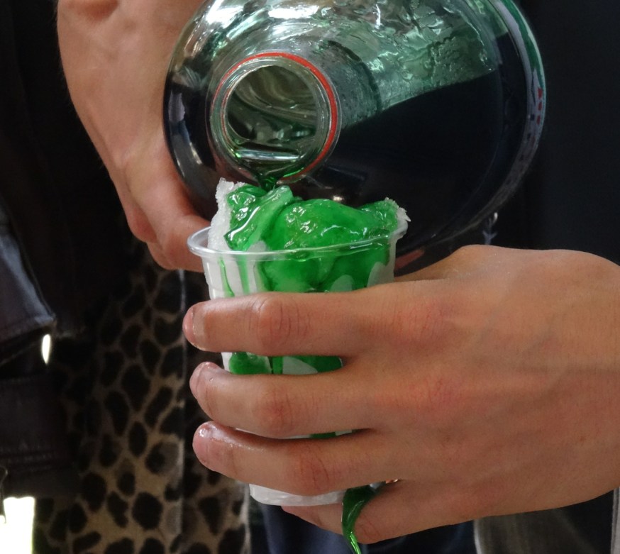 Cordial poured over ice