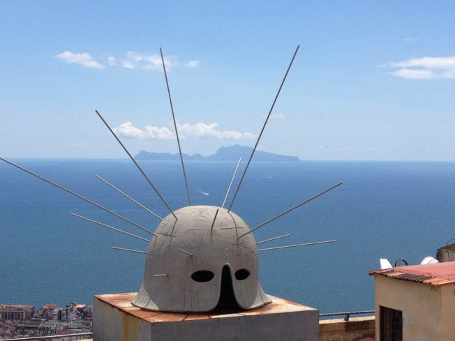 Mimmo Paladino's sculpture at Castel Sant'Elmo