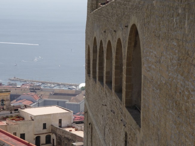 A view down to the neighbours, Castel Sant'Elmo Naples, Italy