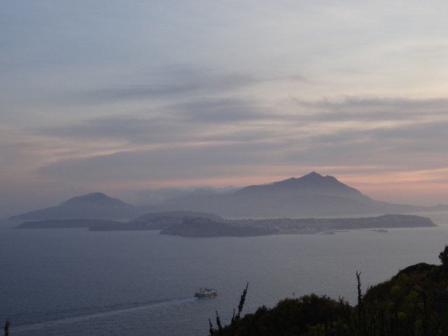 View from Capo Miseno to the islands of Ischia and Procida