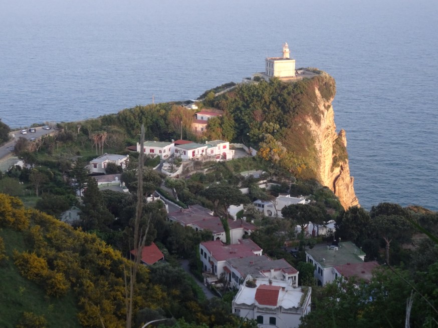 View from above the tunnel that leads to the lighthouse at Capo Miseno