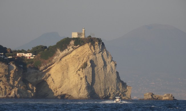 Capo Miseno with Vesuvius in the background