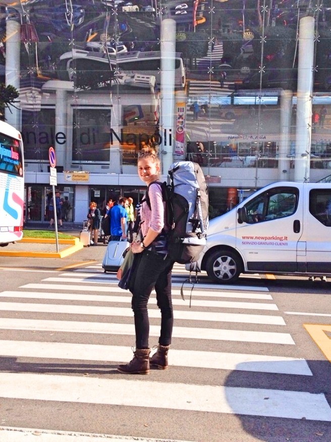 Eliza leaving Naples, Italy