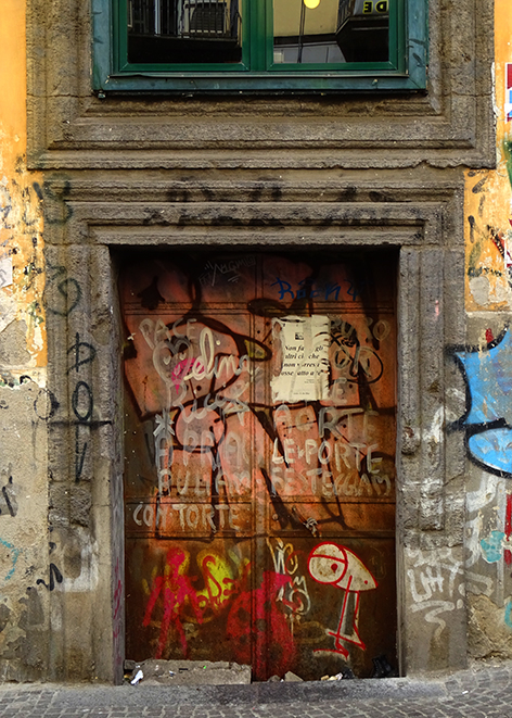 Photograph by Eliza Fraser-Mackenzie of a doorway in Naples, Italy