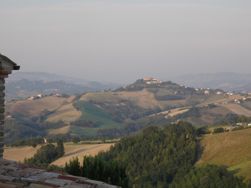 A hilltop town across the valley from Montelparo