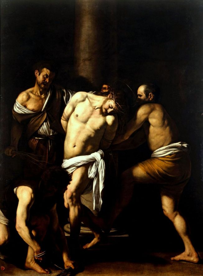 Caravaggio: La Flagellazione di Cristo which now hangs in the Museo di Capodimonte in Naples, Italy