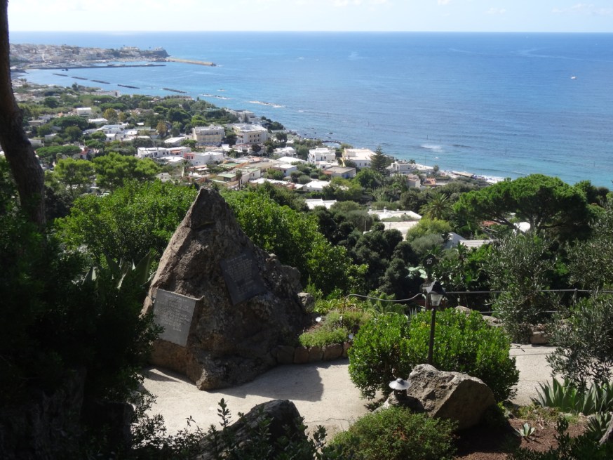 The rock in La Mortella that contains the ashes of William Walton OM, the English composer born in Lancashire 1902 who died on Ischia in 1983. The husband of Suzana Walton whose dedication created La Mortella.