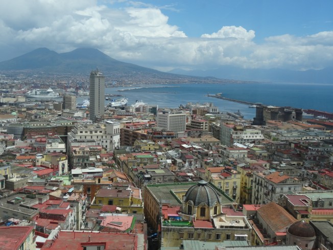 One of many views across Naples towards Vesuvius