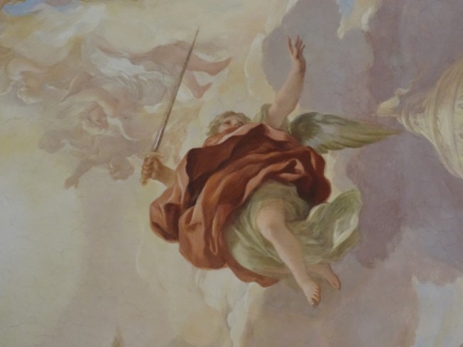 Detail from a ceiling in the Certosa di San Martino in Naples, Italy