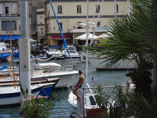 The marina in front of the Borgo Marinaro in Naples, Italy