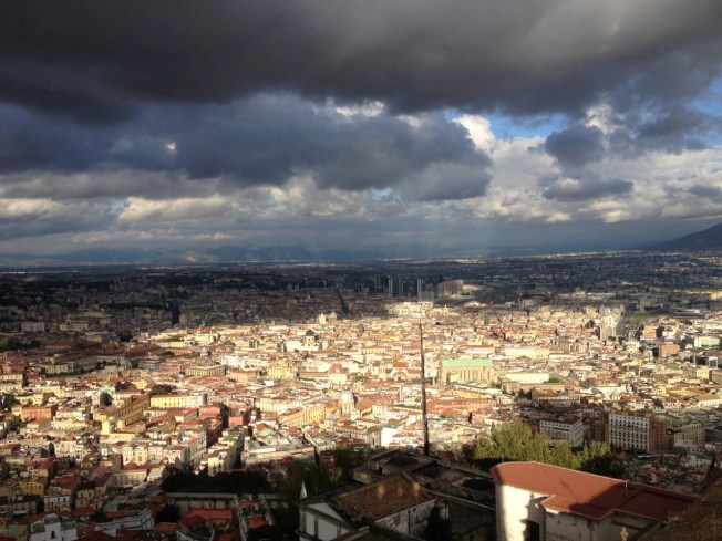 One side of the vast city of Naples