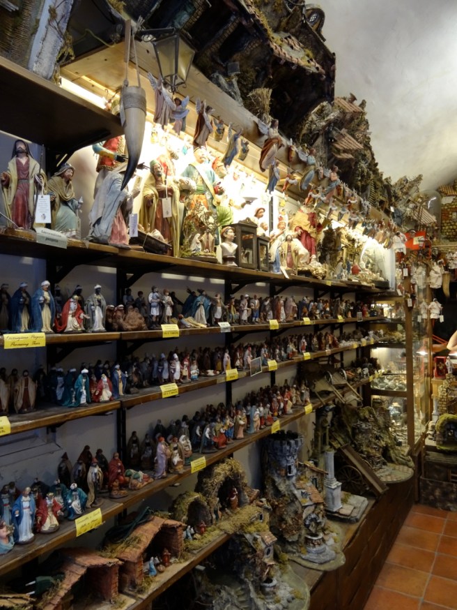Narrow shop in Via San Gregorio Armeno in Naples, Italy