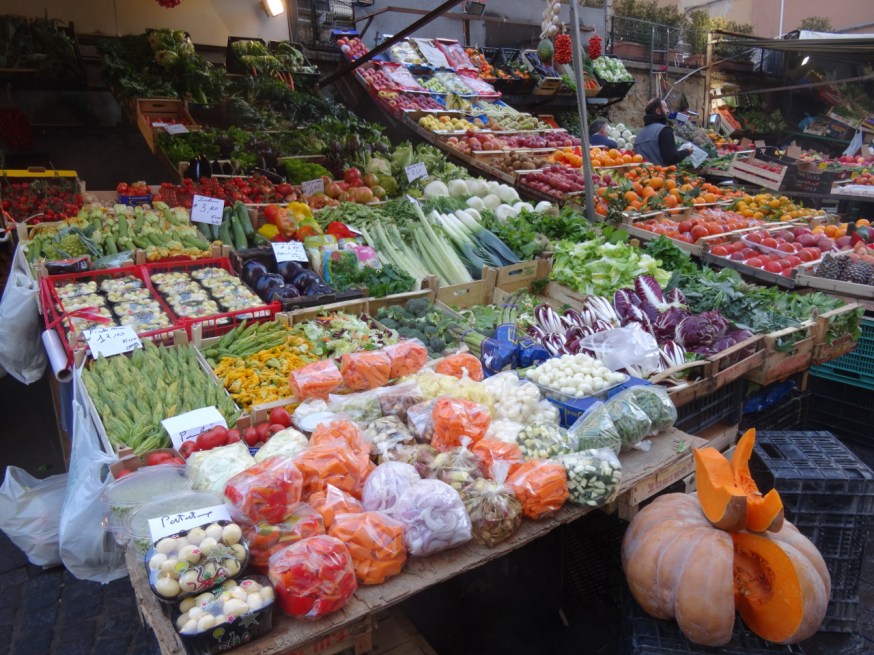 Markets with special Christmas stock in Naples, Italy