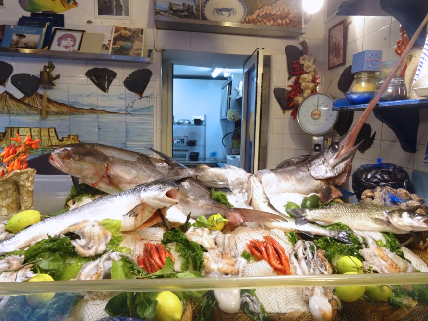 Fish for sale this Christmas in Naples, Italy