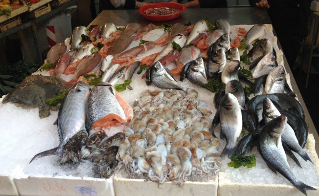 Fish for sale this Christmas in Naples, Italy