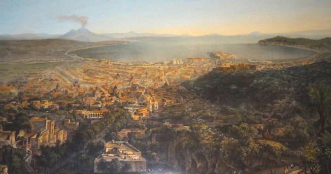 Print of Naples, Italy in 1749