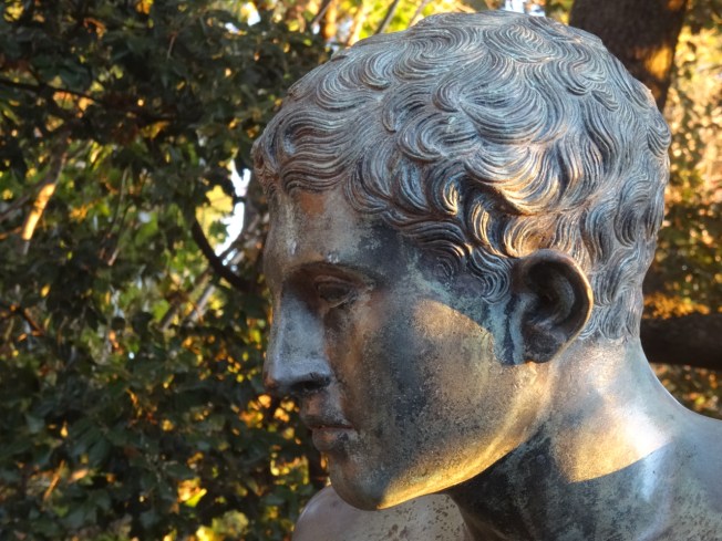 Statue of Hermes at Rest by Mercury's Seat at Villa Cimbrone, Ravello, Italy