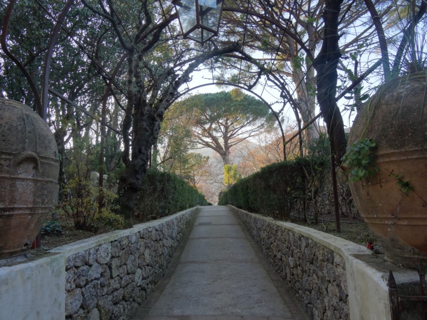 The gardens of Villa Cimbrone in winter