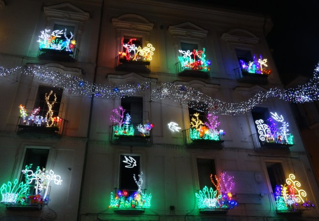 Balconies close to the Giardino della Minerva, a botanical garden first planted in the Middle Ages with plants chosen for their healing properties at a time when Salerno was renowned for its medical school.